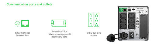 APC Smart-UPS SMT750IC - 6x C13, USB, SmartConnect, 750VA