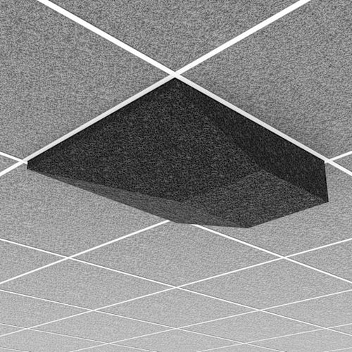 Middle Atlantic Products Ori Acoustic Ceiling Tile in Silver Gray, Plateau 2, 15/16" Layin