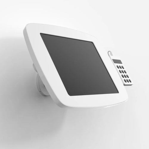 Bouncepad Original Wallmount + Card Reader Mount | Apple iPad 10th Gen 10.9 (2022) | White | Exposed Front Camera and Home Button