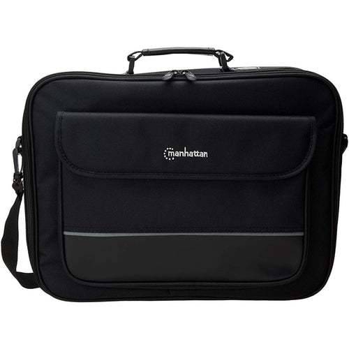 Manhattan Empire Laptop Bag 17.3", Clamshell design, Accessories Pocket, Shoulder Strap (removable), Notebook Case, Black, Three Year Warranty
