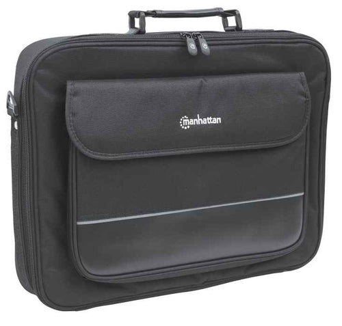 Manhattan Empire Laptop Bag 17.3", Clamshell design, Accessories Pocket, Shoulder Strap (removable), Notebook Case, Black, Three Year Warranty