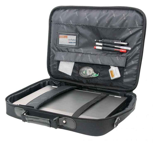 Manhattan Empire Laptop Bag 17.3", Clamshell design, Accessories Pocket, Shoulder Strap (removable), Notebook Case, Black, Three Year Warranty