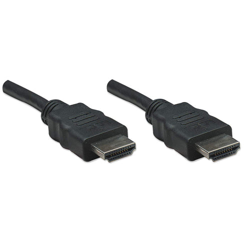 Manhattan HDMI Cable, 1080p@60Hz (High Speed), 7.5m, Male to Male, Black, Fully Shielded, Gold Plated Contacts, Lifetime Warranty