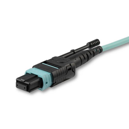 StarTech.com 2m (6ft) MTP(F)/PC OM3 Multimode Fiber Optic Cable, 12F Type-A, OFNP Plenum, 50/125µm LOMMF, 40G Networks, Low Insertion Loss, MPO Fiber Jumper Cord