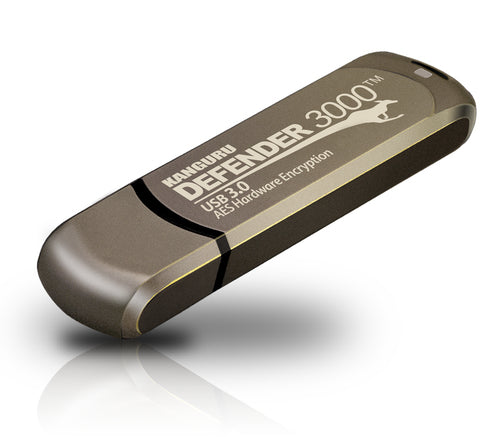 iStorage Kanguru Defender 3000™ SuperSpeed USB 3.0 | Secure Flash Drive | FIPS 140-3 Level 3 pending, FIPS 140-2 Level 3 Certified | AES-XTS 256-bit Hardware Encryption | TAA Compliant|