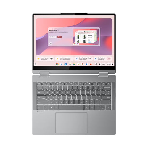 Lenovo Chrome 2in1 14IRU10 Intel Core 7 250U Chromebook 35.6 cm (14") Touchscreen WUXGA 16 GB 512 GB SSD Wi-Fi 6E (802.11ax) ChromeOS Grey