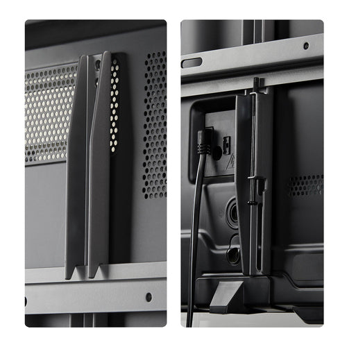 StarTech.com Easel-Style TV Cart for up to 100-inch and 220lb / 100kg Displays, Height Adjustable Rolling / Mobile Stand, 3" Lockable Wheels for Easy Transport