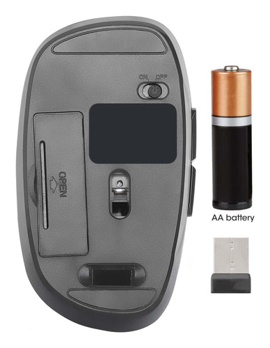 Manhattan USB-A Nano Receiver, Six Buttons with Scroll Wheel, 800/1200/1600 dpi, Wrist-Friendly Contour, Black