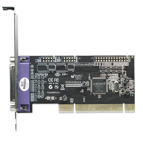 Manhattan PCI Card, 1x Parallel DB25 Port, 1.5 Mbps, low profile bracket included, Supports EPP/ECP/SPP modes and PCI IRQ sharing, Box