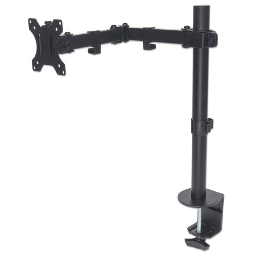 Manhattan Desk Mount for TV & Monitors (Full Motion), For screens 13" to 27", Clamp fitting to desk, VESA compatibility: 75x75mm and 100x100mm - check the dimensions of the four mounting holes on back of screen to ensure it fits, Max 8kg, Bracket,
