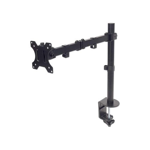 Manhattan Desk Mount for TV & Monitors (Full Motion), For screens 13" to 27", Clamp fitting to desk, VESA compatibility: 75x75mm and 100x100mm - check the dimensions of the four mounting holes on back of screen to ensure it fits, Max 8kg, Bracket,
