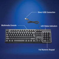 Verbatim 70735 keyboard Universal USB QWERTY Black