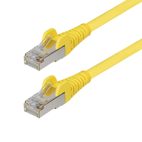 StarTech.com 5ft Yellow CAT6a Ethernet Cable, Snagless RJ45, 10GbE, 100W PoE++, S/FTP, LSZH, 27AWG Pure Bare Copper Wire, 500MHz, Shielded Network Patch Cord w/Strain Reliefs, Individually Tested/ETL Verified