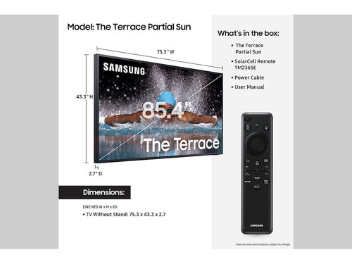 Samsung The Terrace 85" Class Partial Sun Neo QLED 4K LST7C