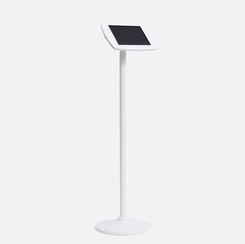 Bouncepad Original Floorstanding (inc USB Cable) | Exposed Front Camera and Home Button | White | Samsung Galaxy Tab A9 and A11 8.7 Inch (2023 - 2025)