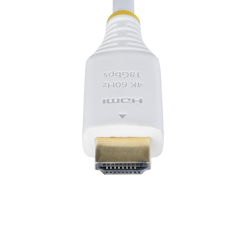 StarTech.com 6ft (1.8m) Premium Certified High Speed HDMI Cable, 4K 60Hz/1440p 144Hz, HDR10/HDCP 2.2/ARC, 18Gbps, UHD HDMI 2.0 Cord for TV/Monitor/Display, TPE Jacket, White