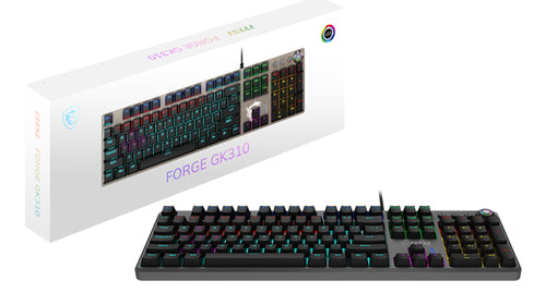 MSI FORGE GK310 keyboard Gaming USB QWERTY US International Black
