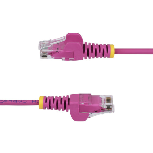 StarTech.com 5ft Pink Slim CAT6 Ethernet Cable, Snagless, 100W PoE, UTP, LSZH, 28AWG Pure Bare Copper Wire, Slim RJ45 Network Patch Cord w/Strain Reliefs, Individually Tested