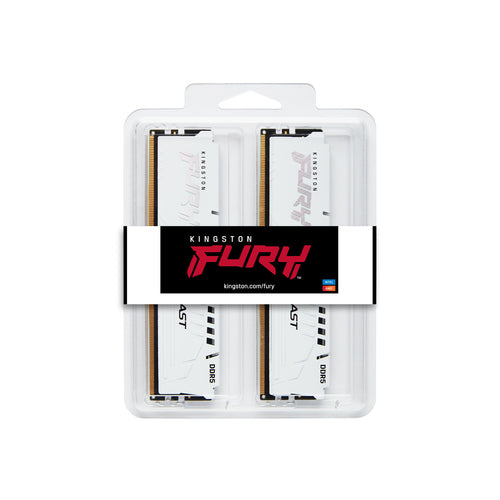 Kingston Technology FURY Beast 64GB 5200MT/s DDR5 CL40 DIMM (Kit of 4) White XMP