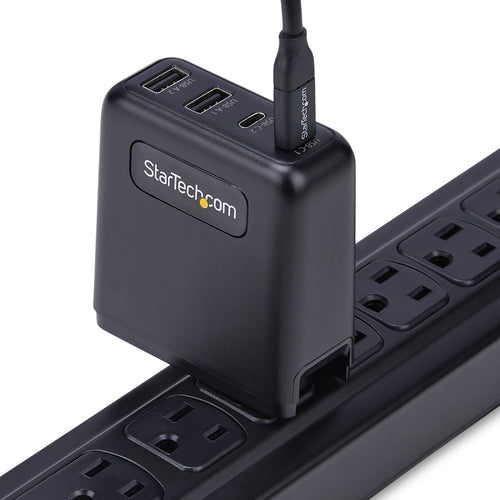 StarTech.com 100W USB-C Wall Charger, 2x USB-C/2x USB-A, Quick Charging Portable GaN Charger Power Adapter, USB Power Delivery 3.0