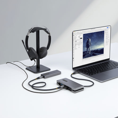 StarTech.com 4-Port USB-C Hub - 1x USB-A & 3x USB-C Ports - USB 3.2 Gen 2 (10Gbps) - Bus Powered - USB Type C Hub w/ 12.6in/32cm Wrap-Around Cable - Portable USB-C to USB-A Hub