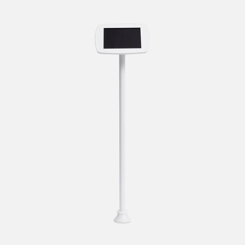 Bouncepad Original Floorstanding Slim with USB Cable | Exposed Front Camera and Home Button | White | Samsung Galaxy Tab A9 and A11 8.7 Inch (2023 - 2025)