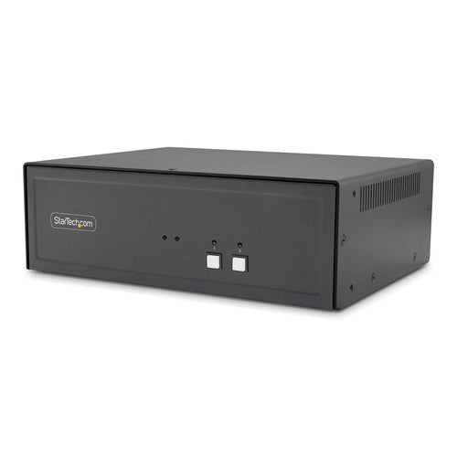 StarTech.com Secure 2-Port Dual-Monitor KVM Switch, 1x DisplayPort In to 2x HDMI Out, 4K 30Hz, NIAP 4.0 Desktop KVM, CAC, Metal Housing, Made in the USA