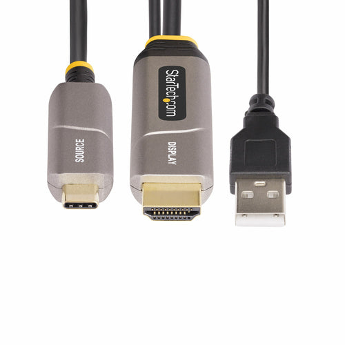 StarTech.com 30ft (9.15m) USB-C to HDMI 2.0 Active Optical Cable (AOC), 4K 60Hz, CL3 Rated, Unidirectional USB Type-C to HDMI Adapter Cable