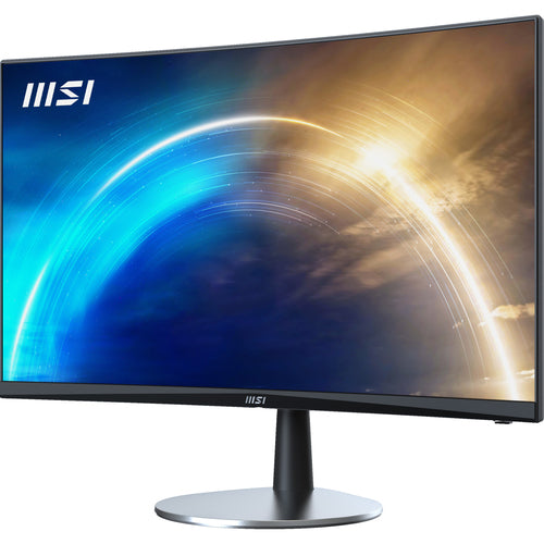 MSI Pro MP242C 23.6 Inch Curved Monitor, 1500R, Full HD (1920 x 1080), 75Hz, VA, 5ms, HDMI, VGA, Built-in Speakers, Anti-Glare, Anti-Flicker, Less Blue light, TÜV Certified, VESA, Kensington, Black