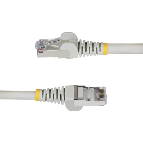StarTech.com 6in Gray CAT6a Ethernet Cable, Snagless RJ45, 10GbE, 100W PoE++, S/FTP, LSZH, 27AWG Pure Bare Copper Wire, 500MHz, Shielded Network Patch Cord w/Strain Reliefs, Individually Tested/ETL Verified