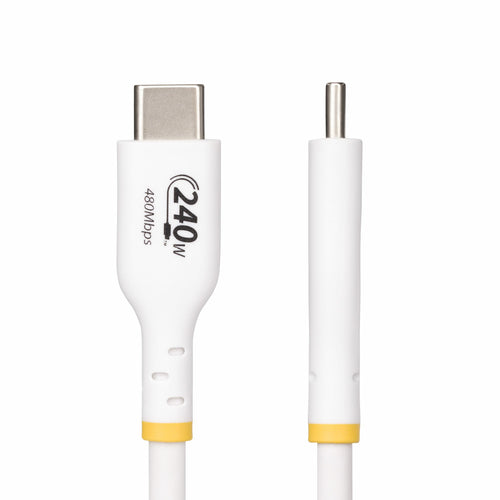 StarTech.com 3ft White USB-C Charging Cable, USB-IF Certified USB C Cable, 240W PD EPR, USB 2.0 Type-C Laptop Charger Cord, USB-C Data Transfer Cable, TPE Jacket