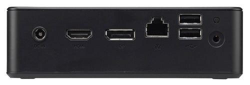 Shuttle Nano PC NC10U , Intel Celeron 4205U, 1x HDMI, 1x DP, 1x 2.5" bay, 1x M.2, 1x LAN, 1x COM, Wifi, 24/7 permanent operation, incl. VESA & Stand