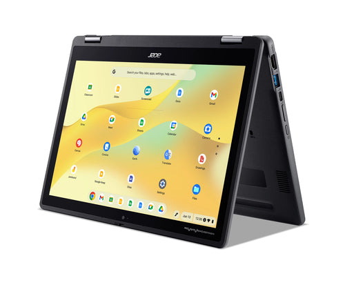 Acer Chromebook R857TN-C7D8NA Intel® N N150 31 cm (12.2") Touchscreen WUXGA 8 GB LPDDR5x-SDRAM 64 GB Flash Wi-Fi 7 (802.11be) ChromeOS Black