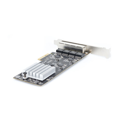 StarTech.com 4-Port 2.5Gbps NBASE-T PCIe Network Card, Intel I225-V, Quad-Port Computer Network Card, Multi-Gigabit NIC, PCI Express Server LAN Card, Desktop Ethernet Interface