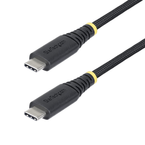 StarTech.com 3ft (91cm) USB-C Charging Cable, 240W (5A) PD EPR, Dual-Layer Silicone/Braided Jacket, USB 2.0 Laptop Charger Cable, USB-IF Certified, Rugged USB-C Charging Cord