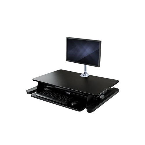 StarTech.com Sit-Stand Desk Converter with Monitor Arm - 35” Wide Work Surface - For up to 30" Monitor