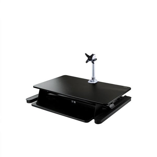 StarTech.com Sit-Stand Desk Converter with Monitor Arm - 35” Wide Work Surface - For up to 30" Monitor