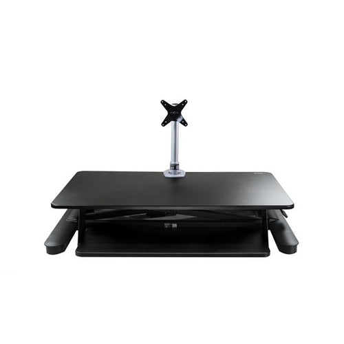 StarTech.com Sit-Stand Desk Converter with Monitor Arm - 35” Wide Work Surface - For up to 30" Monitor