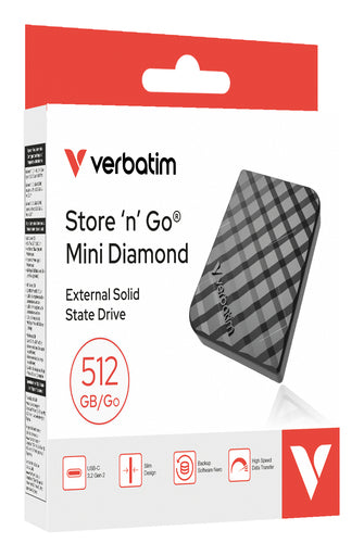 Verbatim Store 'n' Go Mini Diamond USB-C 512GB Black