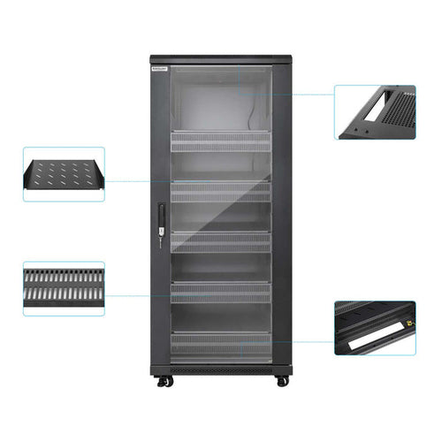 Intellinet Pro Line Network Cabinet with Integrated Fans, 27U