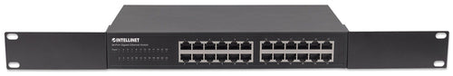 Intellinet 24-Port Gigabit Ethernet Switch, 24 x 10/100/1000 Mbit/s RJ45-Ports, IEEE 802.3az (Energy Efficient Ethernet), Desktop, 19" Rackmount, Metal