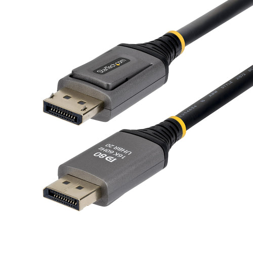 StarTech.com 2m DisplayPort 2.1 Cable, VESA Certified DP80 DisplayPort Cable, Uncompressed 10K/8K 60Hz, 16K 60Hz/8K 240Hz w/DSC 1.2a, DP 2.1 Monitor Cord