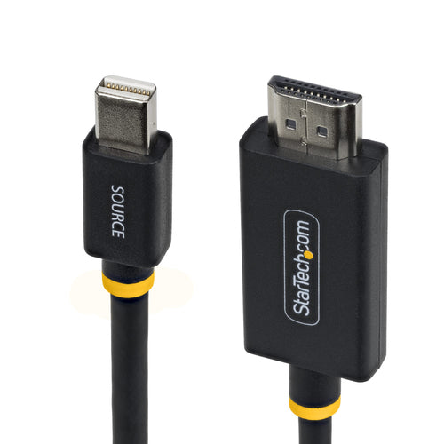 StarTech.com 6ft (1.8m) Mini DisplayPort to HDMI Adapter Cable, 4K 60Hz with HBR3/HDCP 2.3/DPCP, MDP to HDMI 2.0, Active Video Converter, Mini DisplayPort Desktop to HDMI Monitor