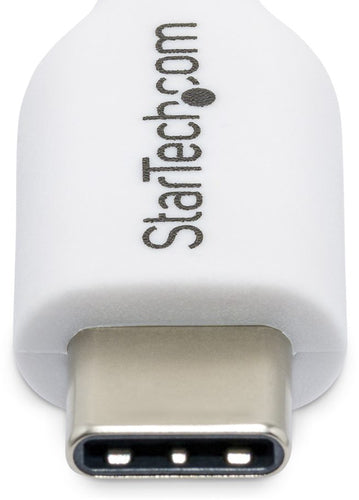 StarTech.com 10ft (3m) White USB-C Charging Cable, USB C Cable, USB 2.0 Type-C Laptop Charger Cord, 60W 3A Power Delivery, TPE Jacket, USB-C Data Transfer Cable, M/M