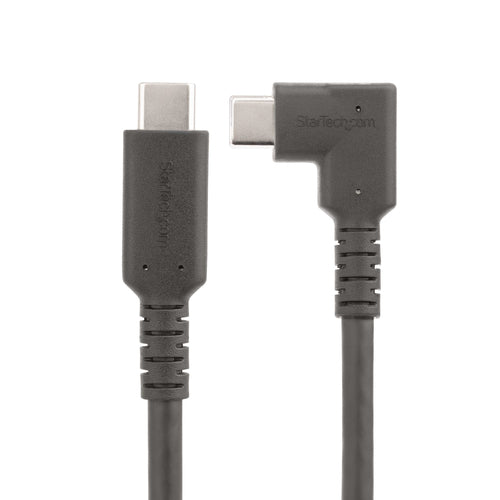 StarTech.com 6.6ft (2m) USB-C Cable, Right-Angled, USB 5Gbps, 100W (5A) Power Delivery, 4K 60Hz DP Alt Mode, Rugged USB C Cord - Thunderbolt Compatible