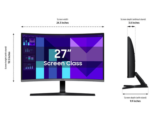 Samsung LS27D396GANXZA computer monitor 68.6 cm (27") 1920 x 1080 pixels Full HD Black