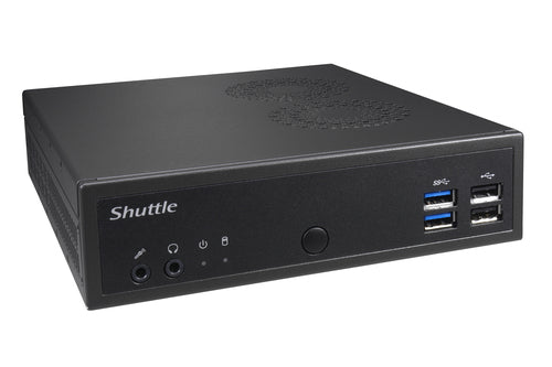 Shuttle XPС slim DH02U5 PC/workstation barebone Black i5-7200U BGA 1356 2.5 GHz