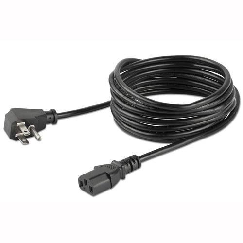 StarTech.com 10ft (3m) Computer Power Cord, Flat NEMA 5-15P to C13, 10A 125V, 18AWG, Black Replacement AC Power Cord, Printer Power Cord, PC Power Supply Cable, Monitor Power Cable - UL Listed