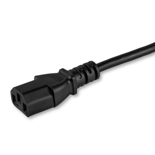 StarTech.com 15ft (4.5m) Computer Power Cord, Flat NEMA 5-15P to C13, 10A 125V, 18AWG, Black Replacement AC Power Cord, Printer Power Cord, PC Power Supply Cable, Monitor Power Cable - UL Listed