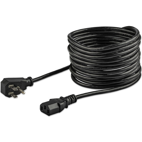 StarTech.com 15ft (4.5m) Computer Power Cord, Flat NEMA 5-15P to C13, 10A 125V, 18AWG, Black Replacement AC Power Cord, Printer Power Cord, PC Power Supply Cable, Monitor Power Cable - UL Listed